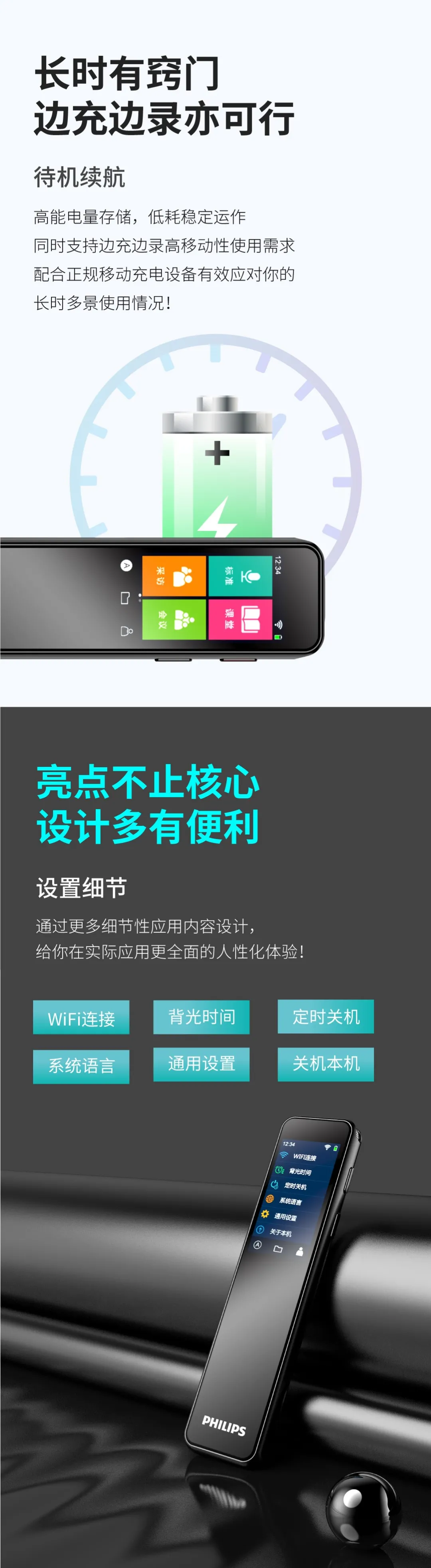 「飞利浦VTR5201」视觉 x 应用(yòng) 双升级，绝出新(xīn)能(néng)量